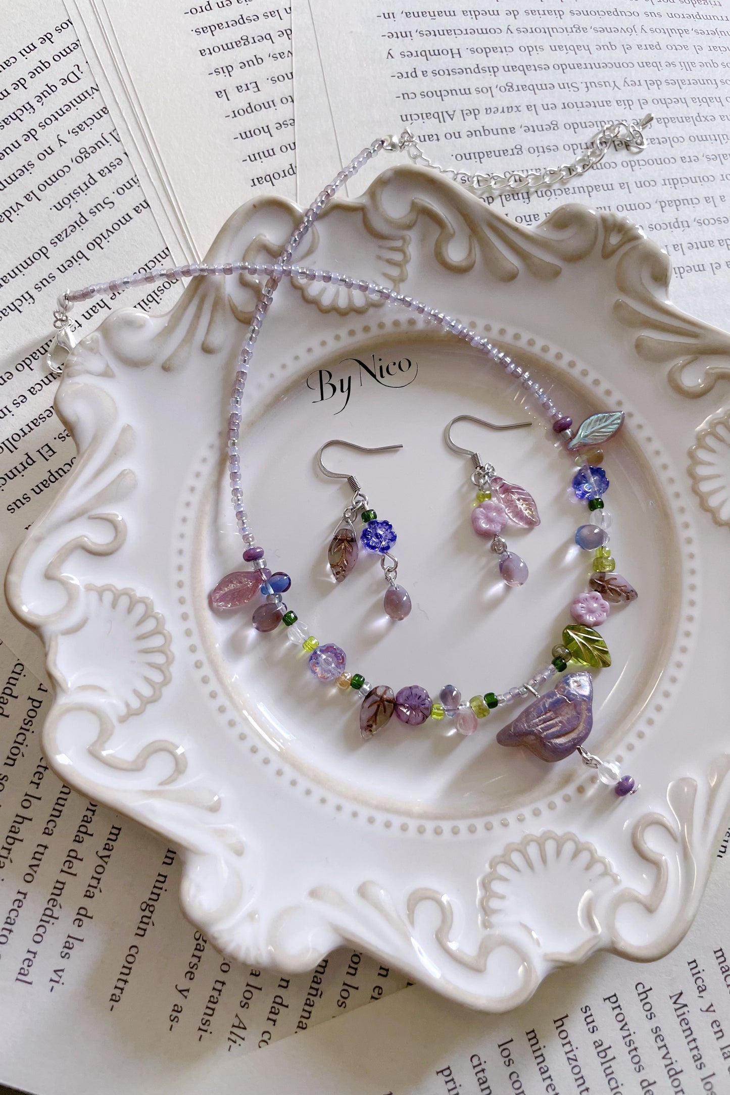 🕊️ Luna Iris Set --- necklaces+earrings💜