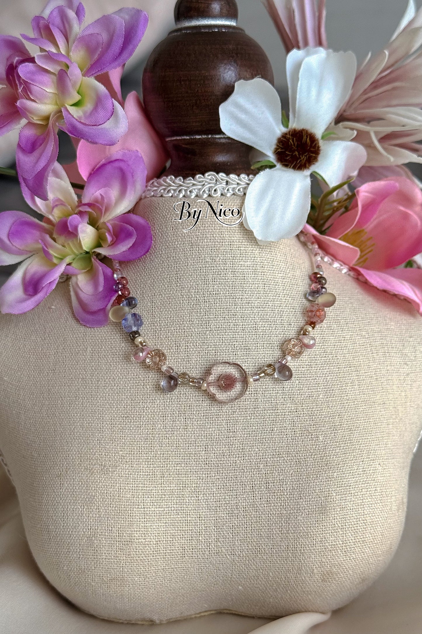 🌸 HanaKaze Bracelet/Necklace & Earrings set – The Dance of Falling Petals